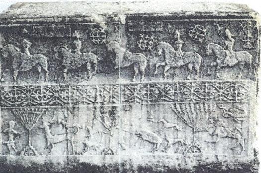 Stećak "Kule" - lov, reljef, kamen, Zgošća, Kakanj