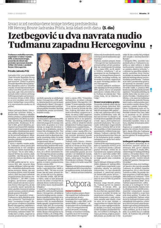 alija nudio hercegovinu